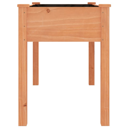 Fioriera con Fodera Marrone 118x59x76cm Legno Massello di Abete - homemem39