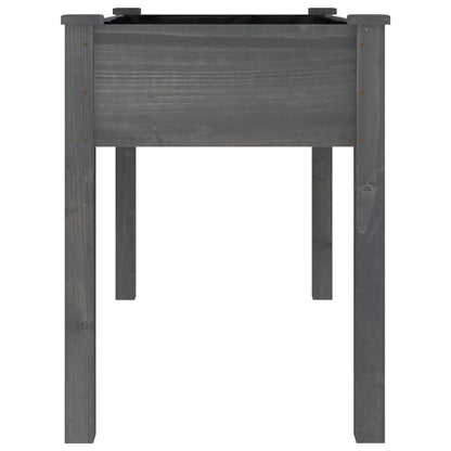 Fioriera con Fodera Grigia 118x59x76cm Legno Massello di Abete | homemem39