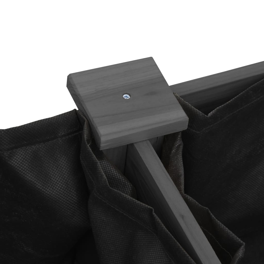 Fioriera con Fodera Grigia 161x45x76cm Legno Massello di Abete | homemem39
