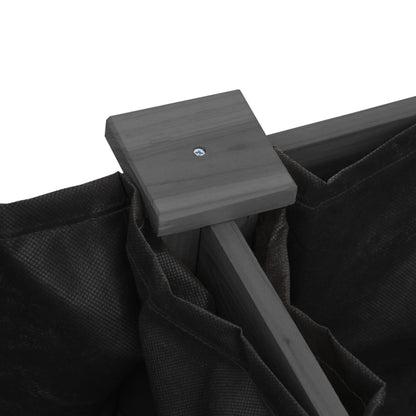 Fioriera con Fodera Grigia 161x45x76cm Legno Massello di Abete | homemem39