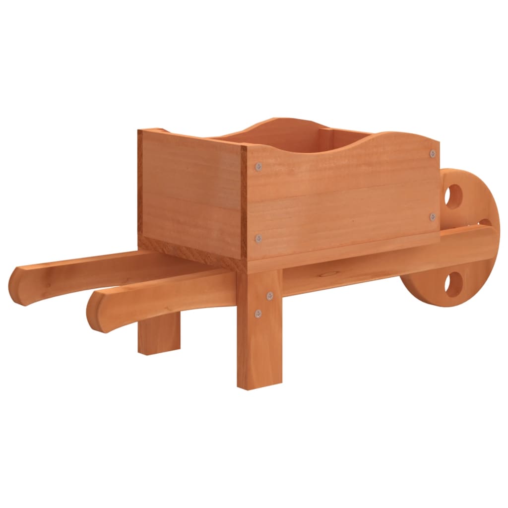 Fioriere a Carriola 2 pz 47x15x19 cm Legno Massello di Abete