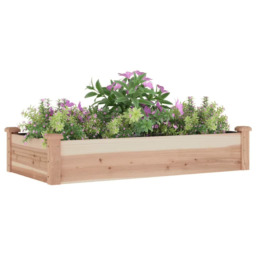 Fioriera Rialzata da Giardino Fodera 120x60x25cm Massello Abete | homemem39
