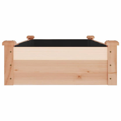 Fioriera Rialzata da Giardino Fodera 120x60x25cm Massello Abete | homemem39