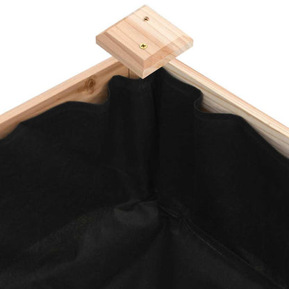 Fioriera Rialzata da Giardino Fodera 120x60x25cm Massello Abete | homemem39