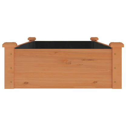 Fioriera Giardino con Fodera Marrone 120x60x25cm Massello Abete