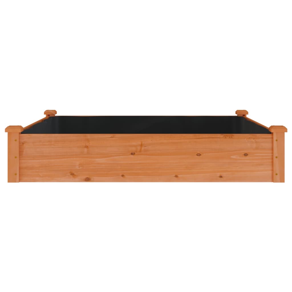 Fioriera da Giardino Fodera Marrone 120x120x25cm Massello Abete