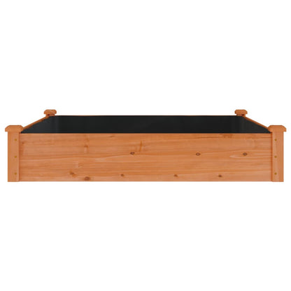 Fioriera da Giardino Fodera Marrone 120x120x25cm Massello Abete