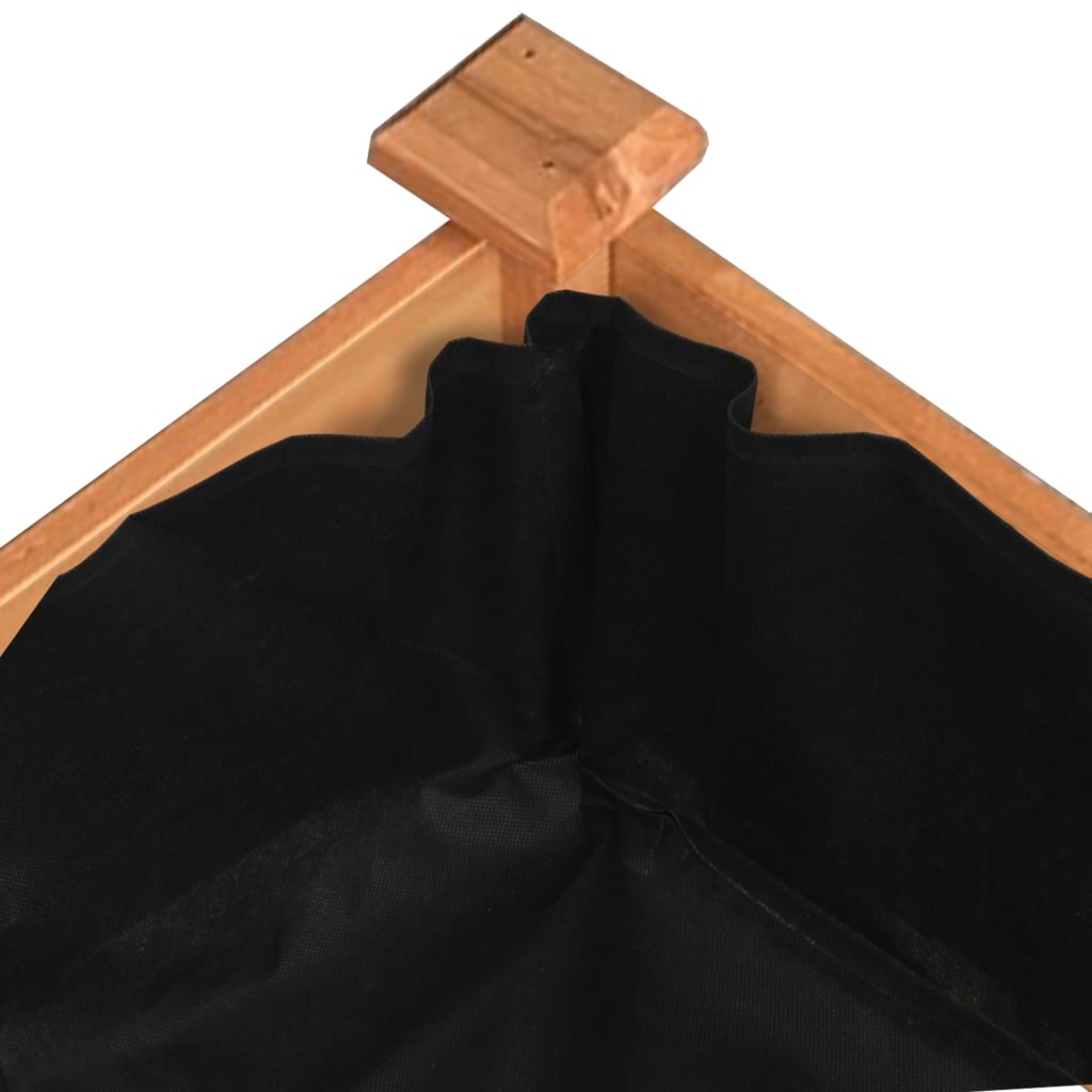 Fioriera da Giardino Fodera Marrone 120x120x25cm Massello Abete - homemem39