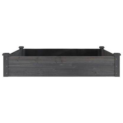Fioriera Giardino con Fodera Grigia 120x120x25cm Massello Abete