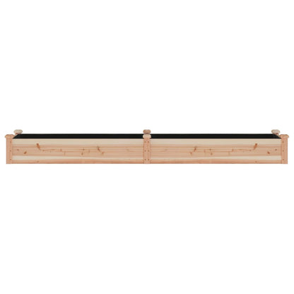 Fioriera Rialzata da Giardino Fodera 240x45x25cm Massello Abete