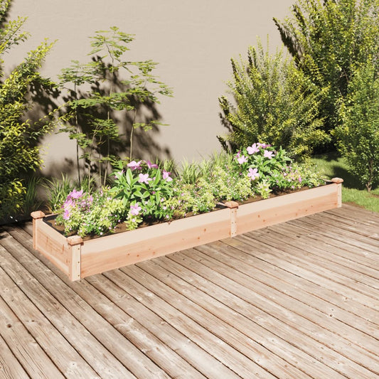 Raised Garden Planter Lining 240x60x25cm Solid Fir