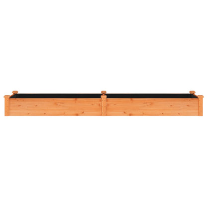Fioriera Giardino con Fodera Marrone 240x60x25cm Massello Abete