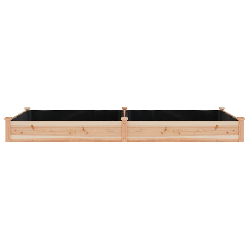 Fioriera Rialzata Giardino Fodera 240x120x25 cm Massello Abete