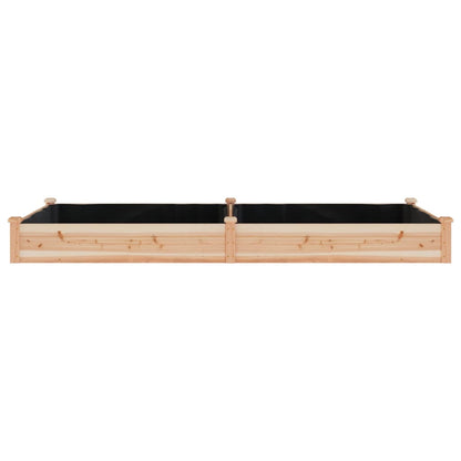 Fioriera Rialzata Giardino Fodera 240x120x25 cm Massello Abete