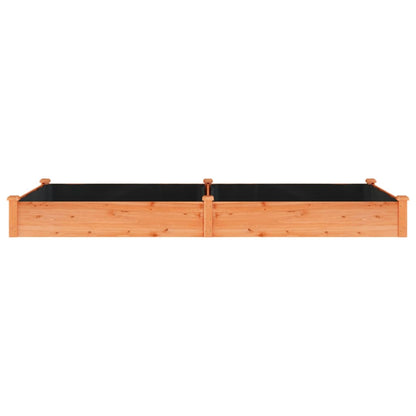 Fioriera da Giardino Fodera Marrone 240x120x25cm Massello Abete