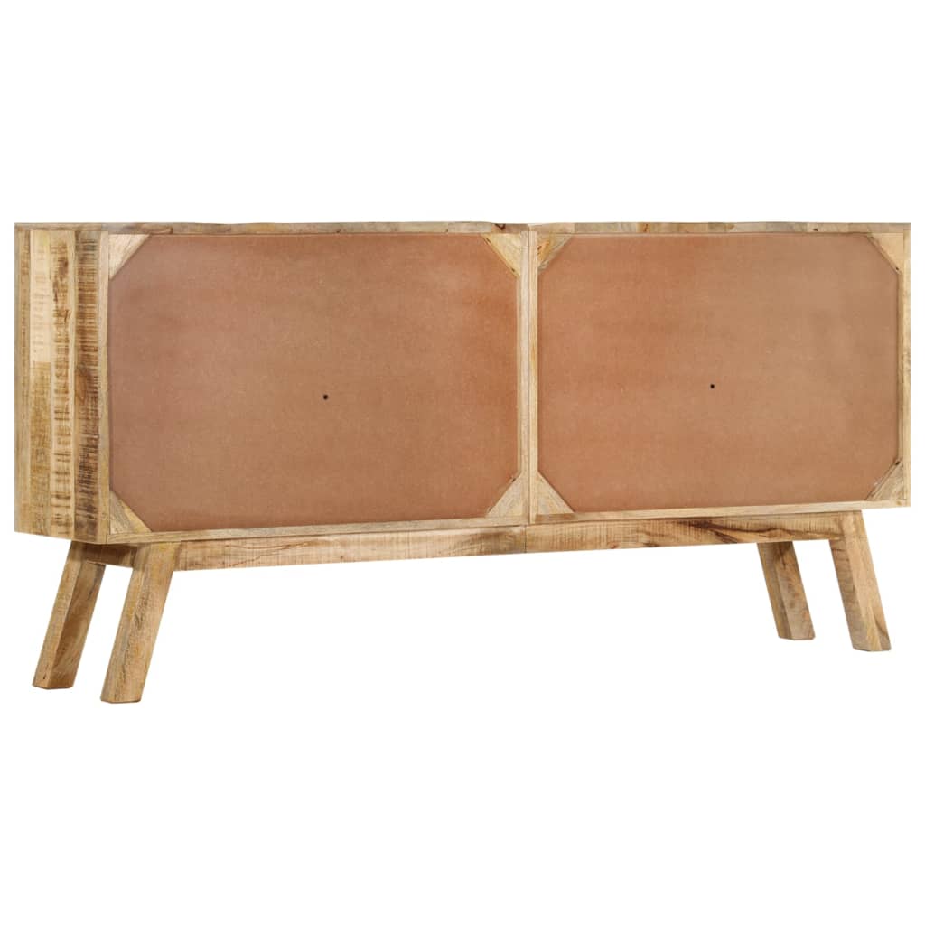 Credenza Marrone e Nera 160x30x76 cm in Legno Massello di Mango