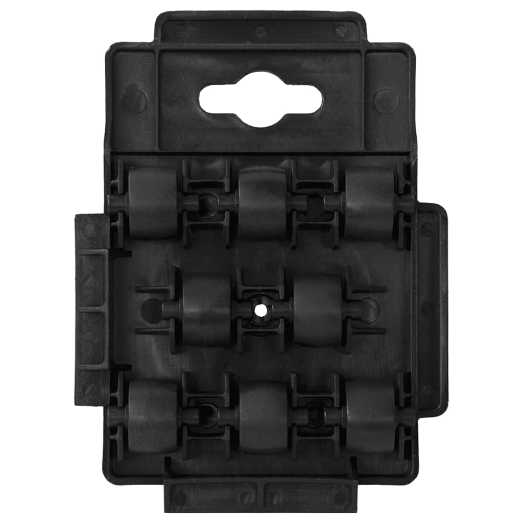 Carrello per Traslochi con 8 Ruote 4pz Neri Polipropilene 150kg | homemem39