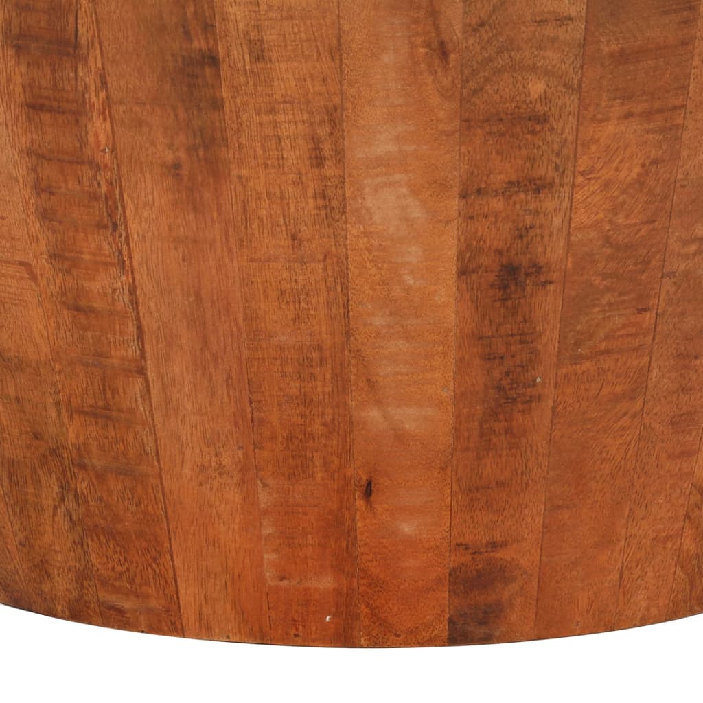 Tavolino da Salotto Ø52x30 cm Legno Grezzo Massello di Mango | homemem39