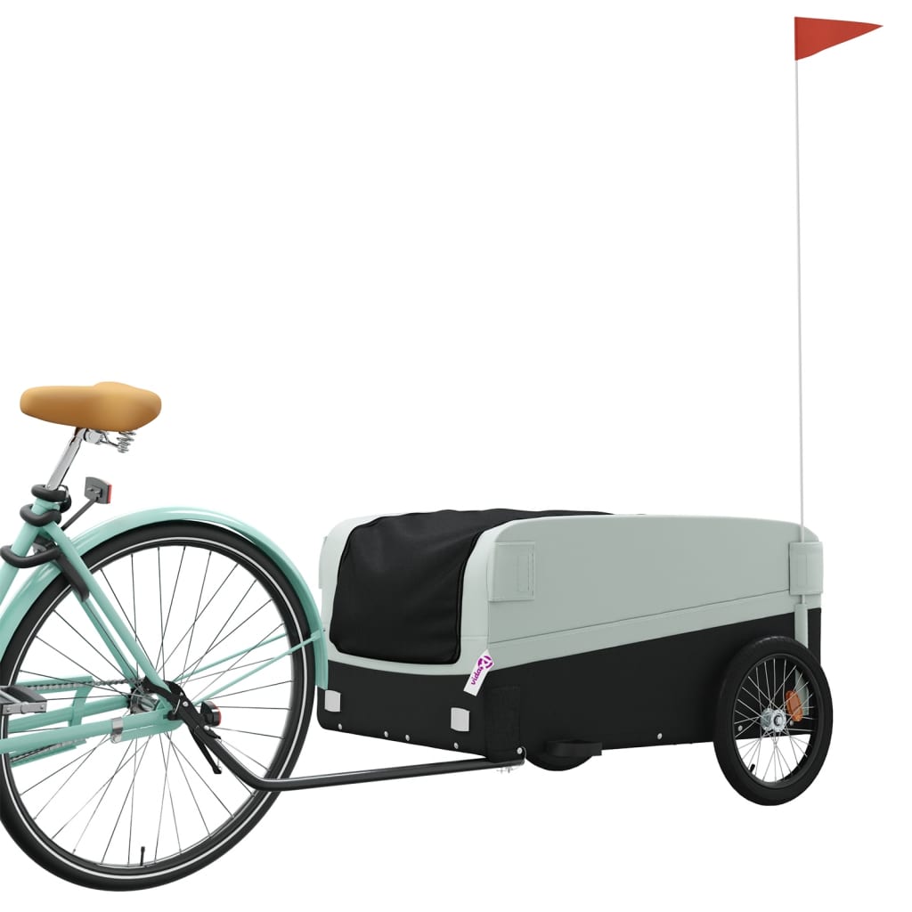 Rimorchio da Bici Nero e Grigio 45 kg in Ferro - homemem39