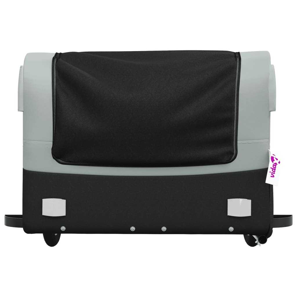 Rimorchio da Bici Nero e Grigio 45 kg in Ferro - homemem39