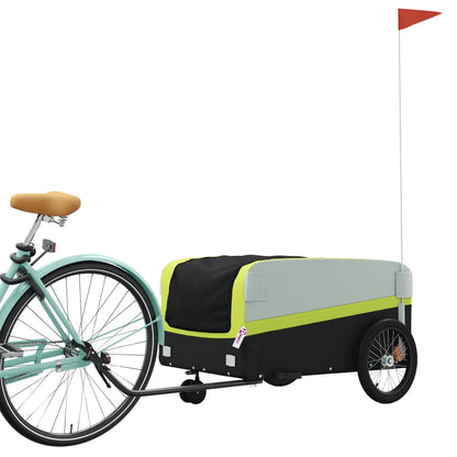 Rimorchio da Bici Nero e Verde 45 kg in Ferro - homemem39
