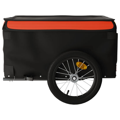 Rimorchio da Bici Nero e Arancione 45 kg in Ferro - homemem39