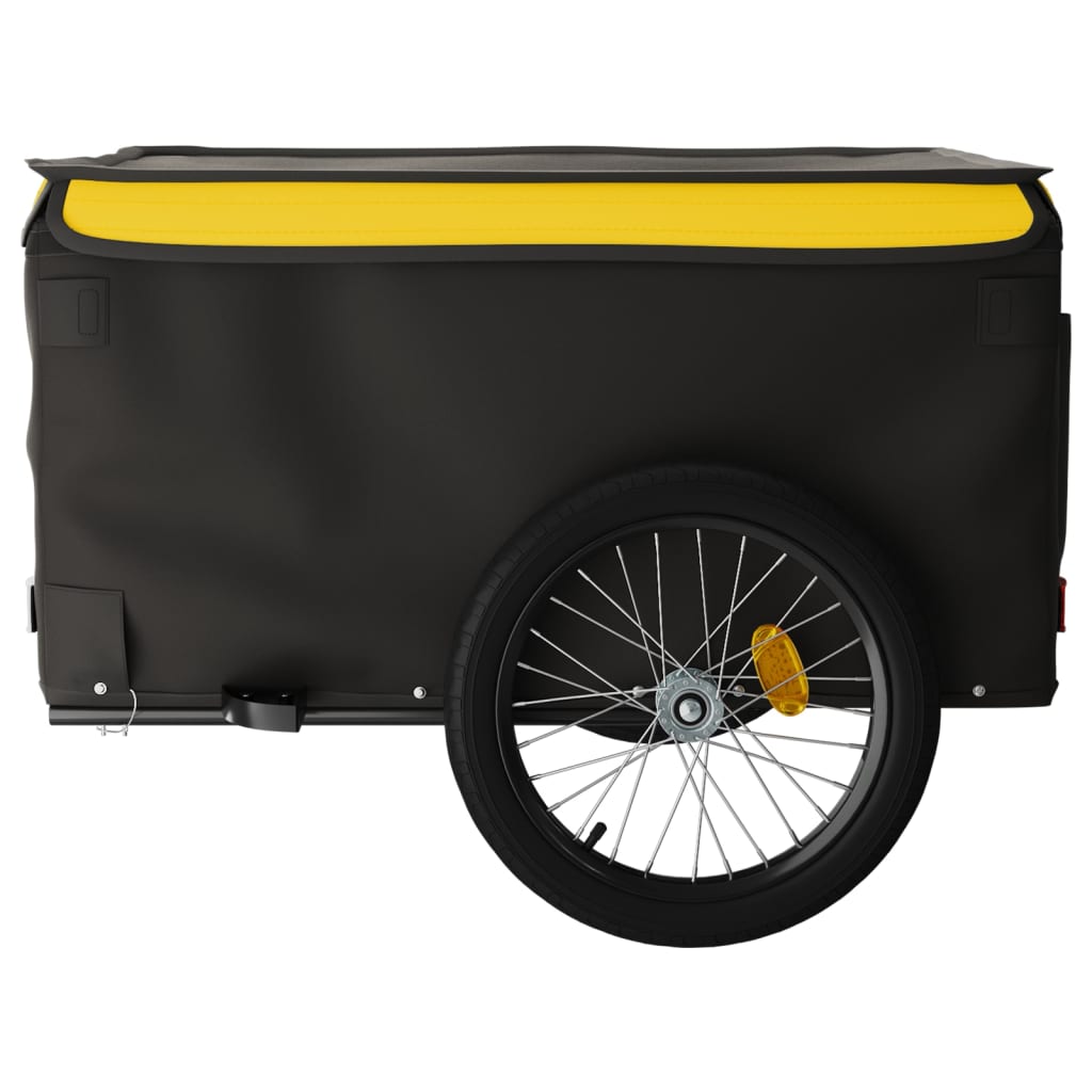 Rimorchio da Bici Nero e Giallo 45 kg in Ferro - homemem39