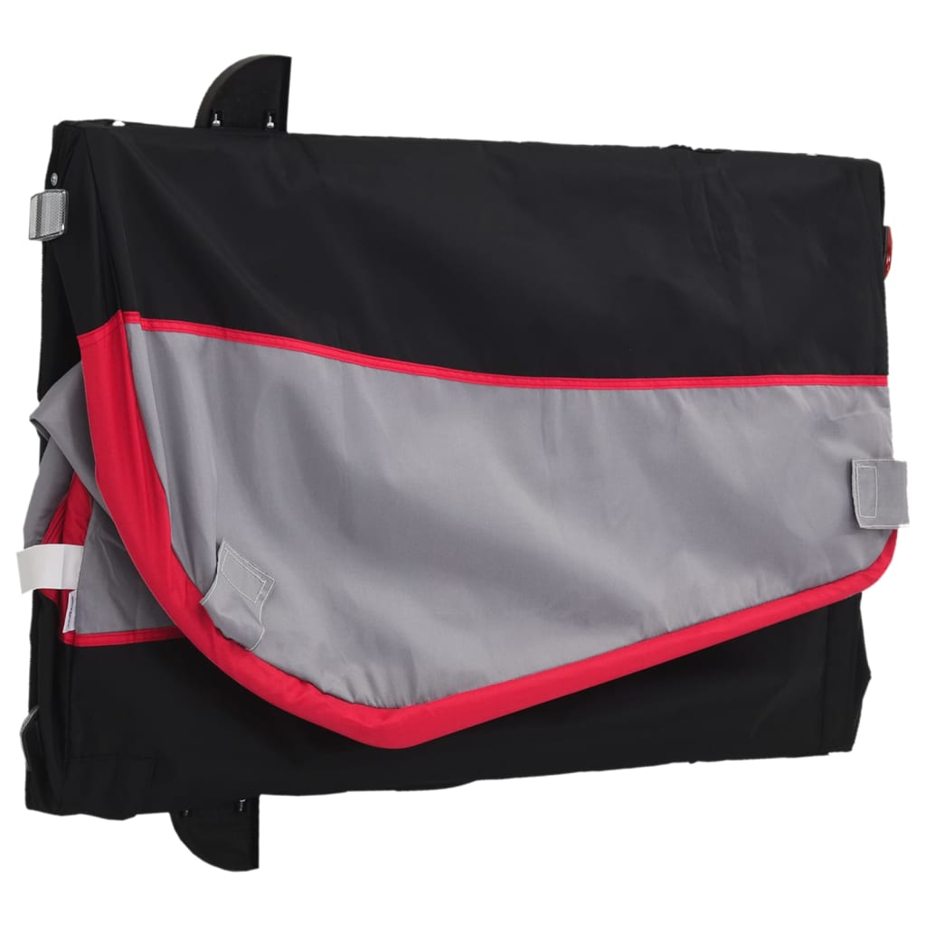 Rimorchio da Bici Nero e Rosso 30 kg in Ferro | homemem39