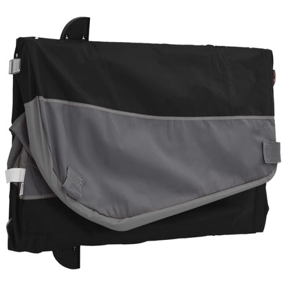 Rimorchio da Bici Nero e Grigio 30 kg in Ferro