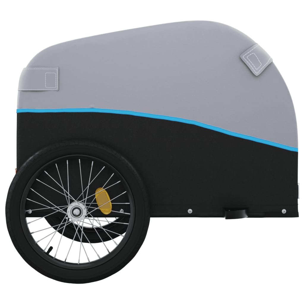 Rimorchio da Bici Nero e Blu 30 kg in Ferro | homemem39