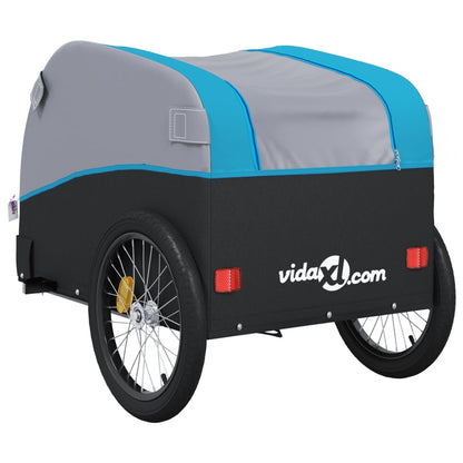 Rimorchio da Bici Nero e Blu 30 kg in Ferro | homemem39