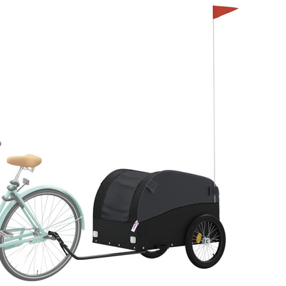 Rimorchio da Bici Nero 45 kg in Ferro