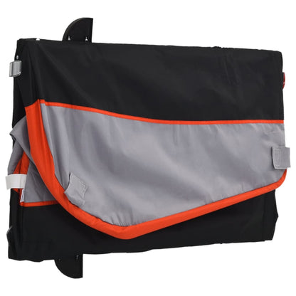 Rimorchio da Bici Nero e Arancione 45 kg in Ferro | homemem39