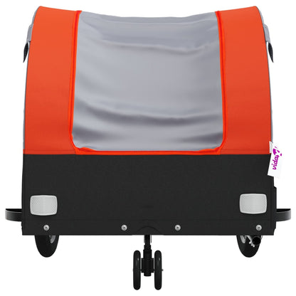 Rimorchio da Bici Nero e Arancione 30 kg in Ferro | homemem39