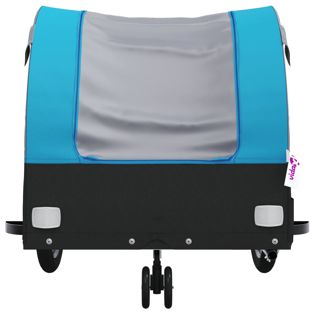 Rimorchio da Bici Nero e Blu 30 kg in Ferro | homemem39