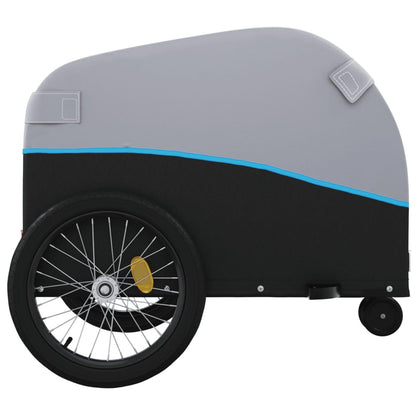 Rimorchio da Bici Nero e Blu 30 kg in Ferro | homemem39