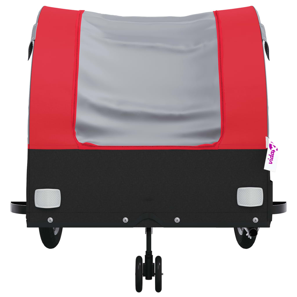 Rimorchio da Bici Nero e Rosso 45 kg in Ferro | homemem39