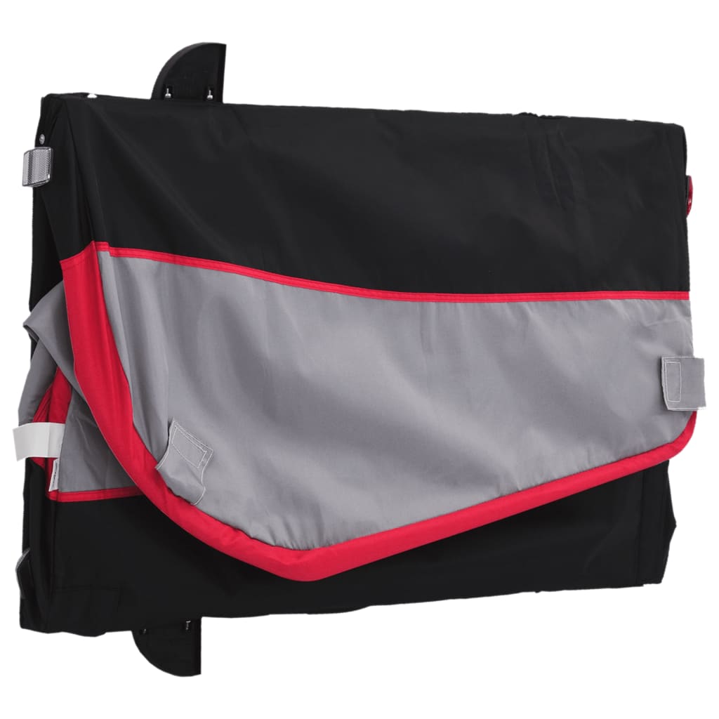 Rimorchio da Bici Nero e Rosso 45 kg in Ferro | homemem39