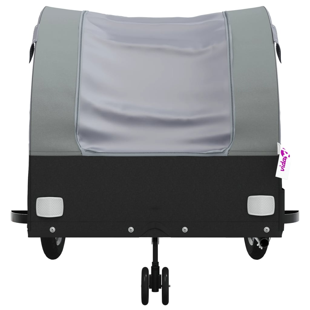 Rimorchio da Bici Nero e Grigio 45 kg in Ferro | homemem39