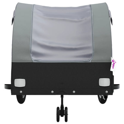 Rimorchio da Bici Nero e Grigio 45 kg in Ferro | homemem39