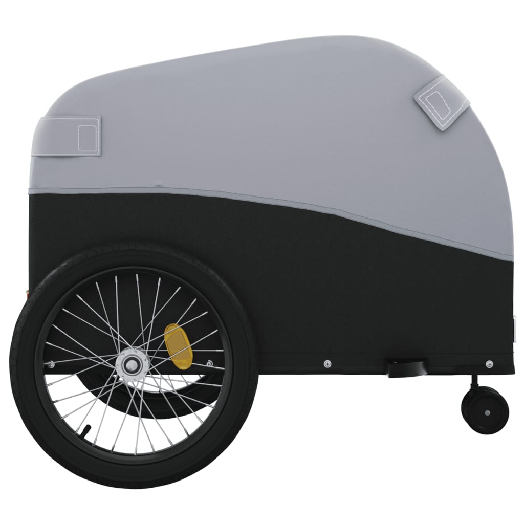 Rimorchio da Bici Nero e Grigio 45 kg in Ferro | homemem39