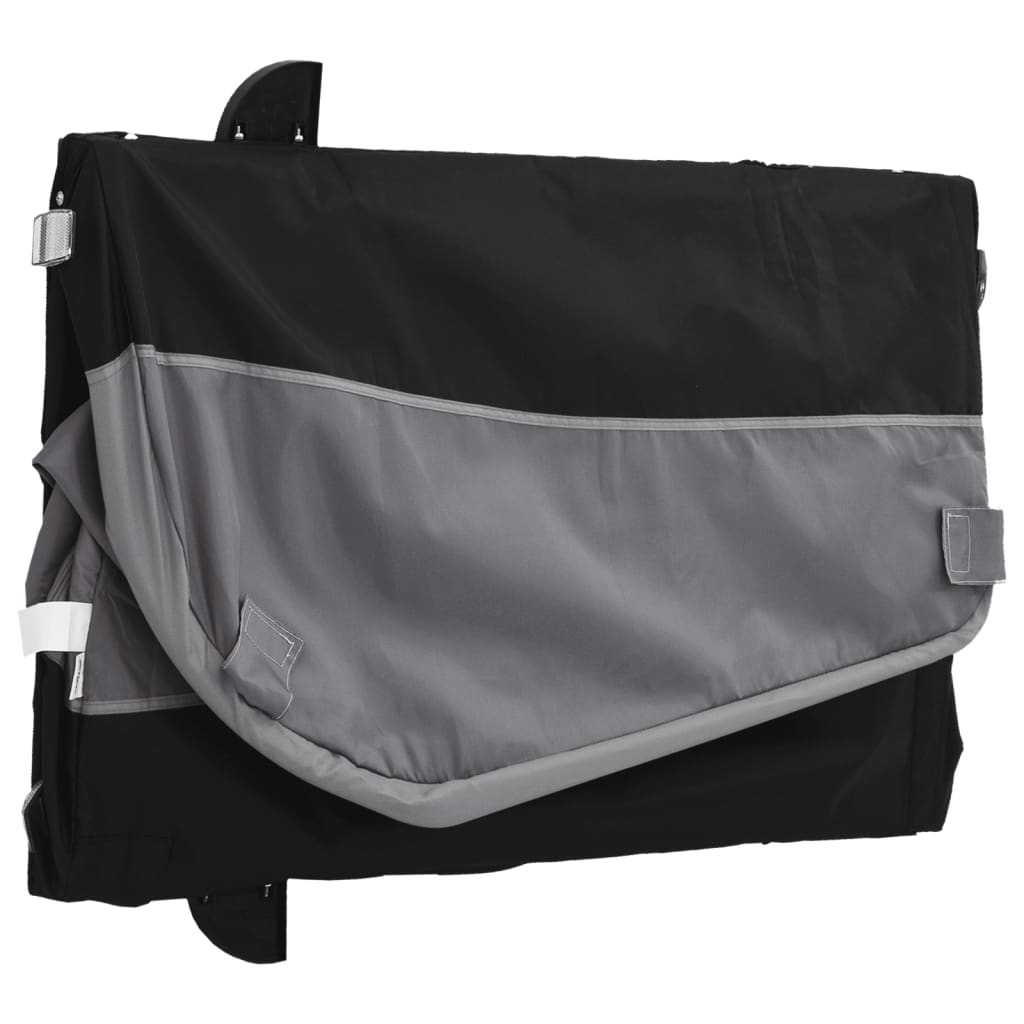 Rimorchio da Bici Nero e Grigio 45 kg in Ferro | homemem39