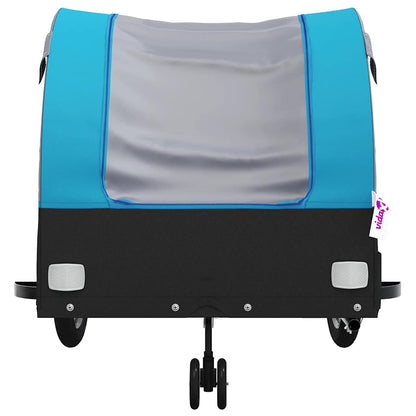 Rimorchio da Bici Nero e Blu 45 kg in Ferro | homemem39