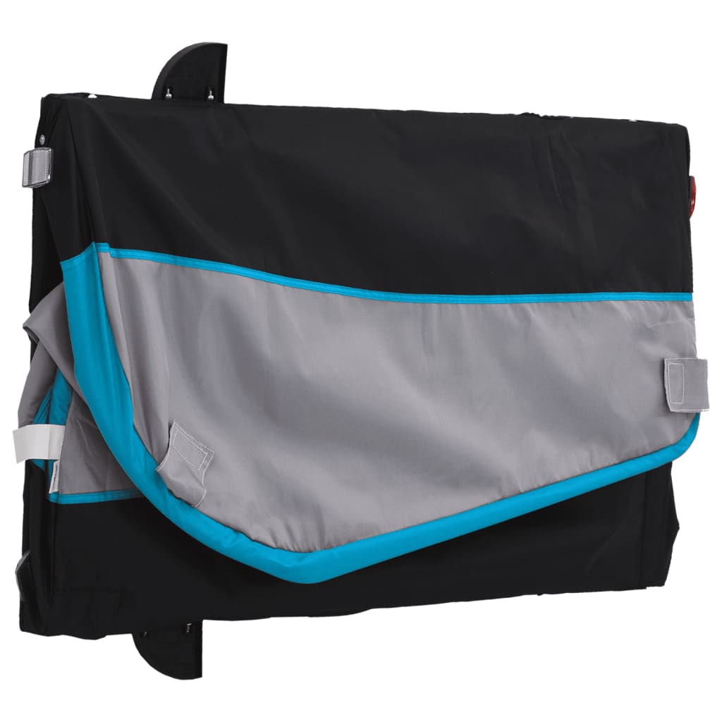 Rimorchio da Bici Nero e Blu 45 kg in Ferro | homemem39