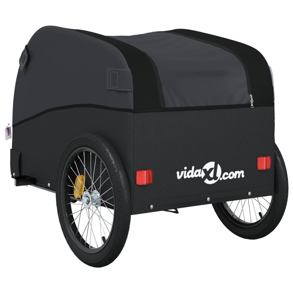 Rimorchio da Bici Nero 45 kg in Ferro | homemem39