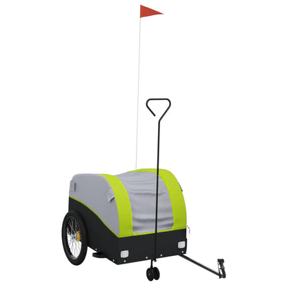Rimorchio da Bici Nero e Verde 45 kg in Ferro | homemem39
