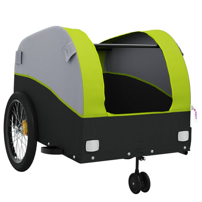Rimorchio da Bici Nero e Verde 45 kg in Ferro | homemem39