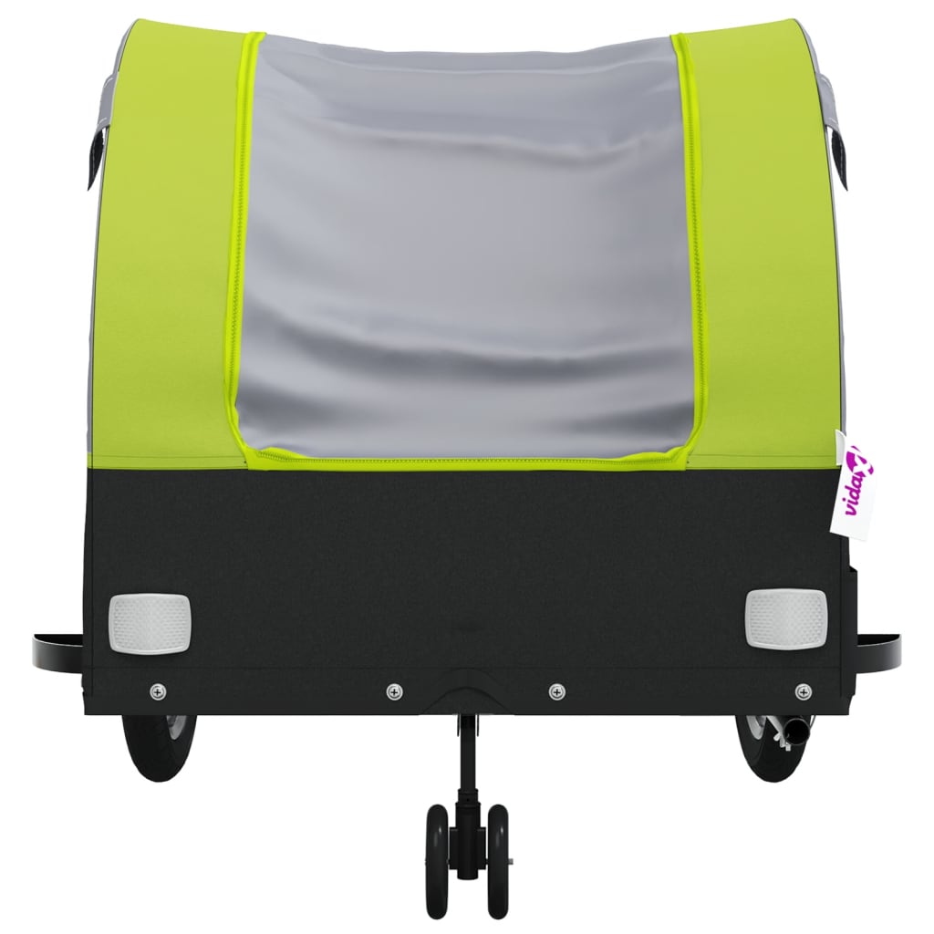 Rimorchio da Bici Nero e Verde 45 kg in Ferro | homemem39