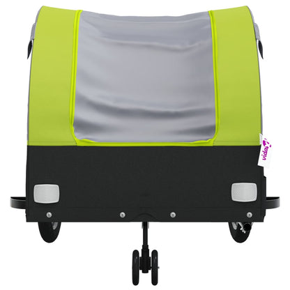 Rimorchio da Bici Nero e Verde 45 kg in Ferro | homemem39