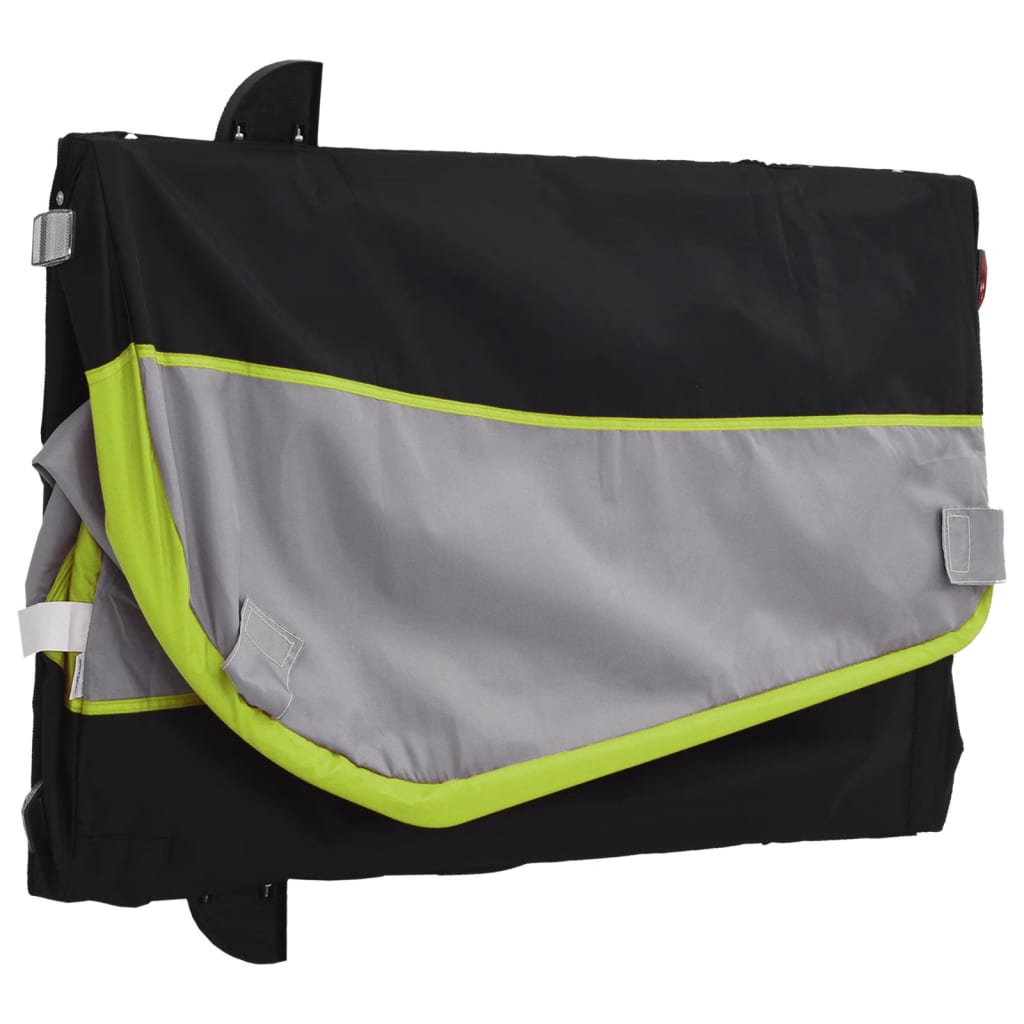 Rimorchio da Bici Nero e Verde 45 kg in Ferro | homemem39